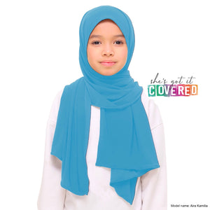 Sky Blue Button Hijab