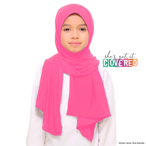 Pink Button Hijab