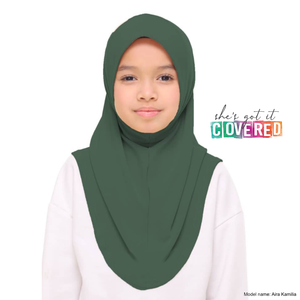 Emerald Green Slip on Hijab