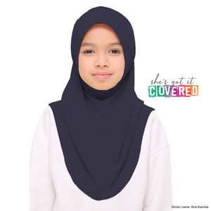 Navy Blue Slip on Hijab