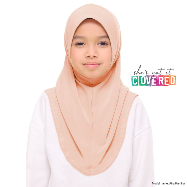 Peach Slip on Hijab