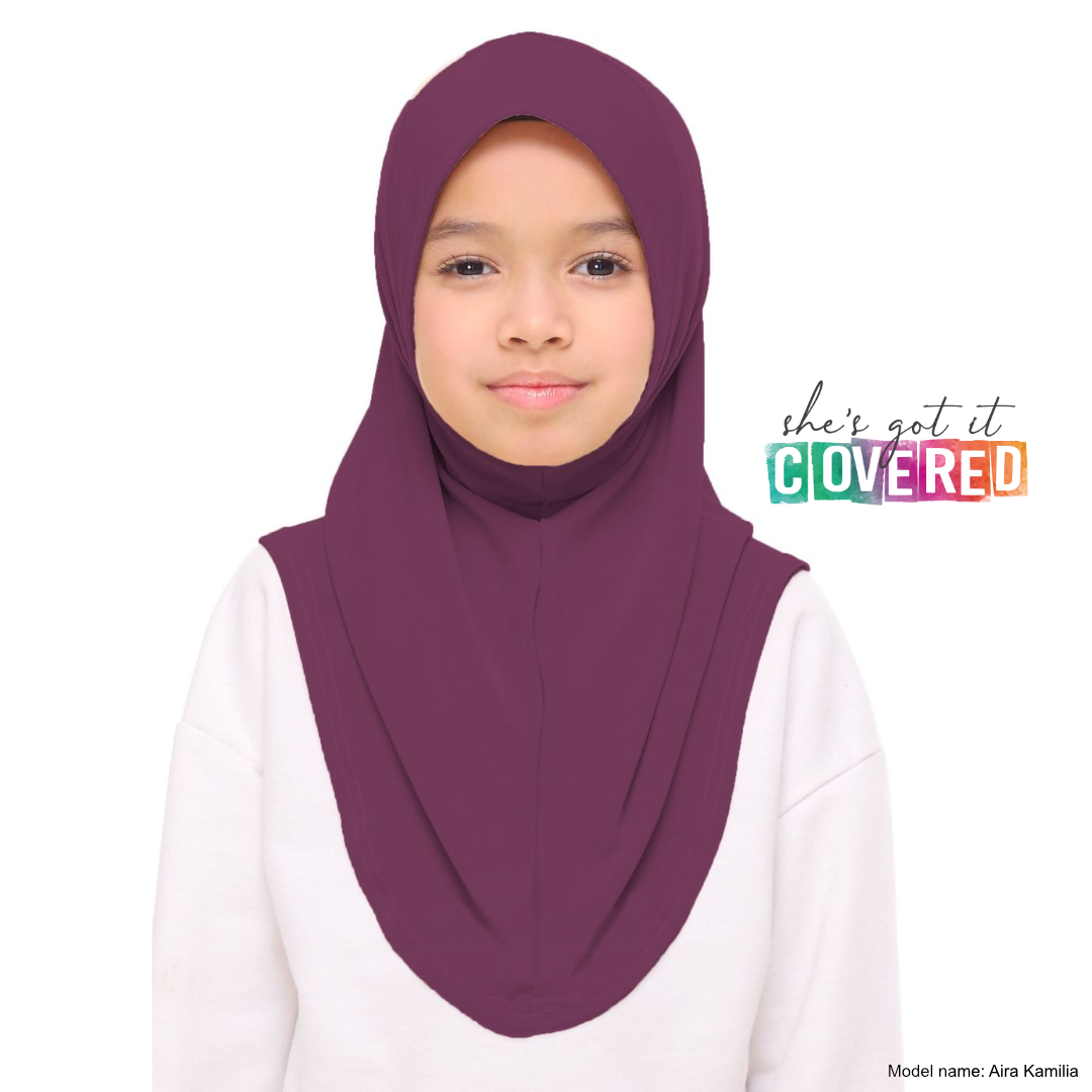 Grape Purple Slip on Hijab