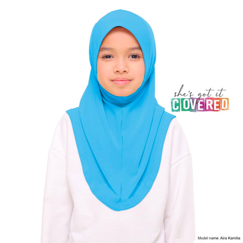 Sky Blue Slip on Hijab